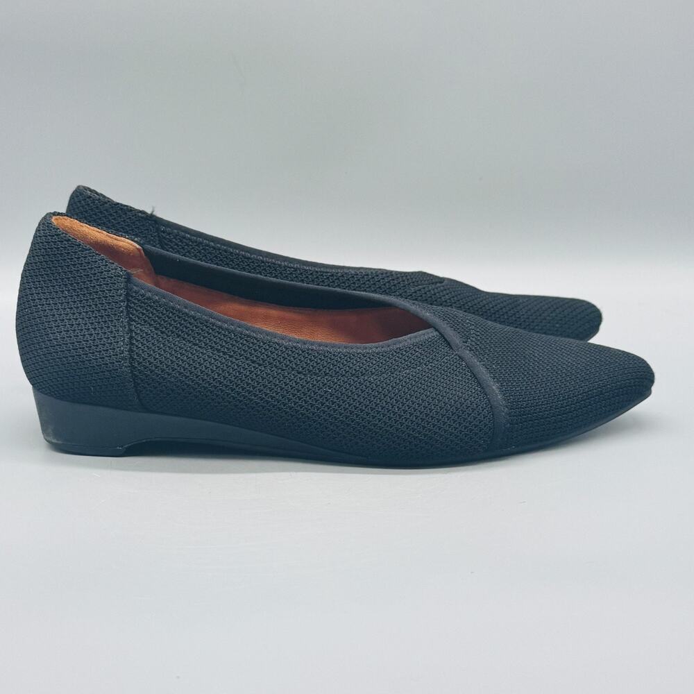 L'Amour Des Pieds Shoes Womens 8.5 Black Woven Fabric Pointed Toe Flats Slip On
